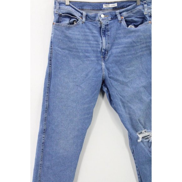 Signature Levi's Strauss Jeans Women Blue Light Washed High Rise Straight 20 W35 - Picture 3 of 10